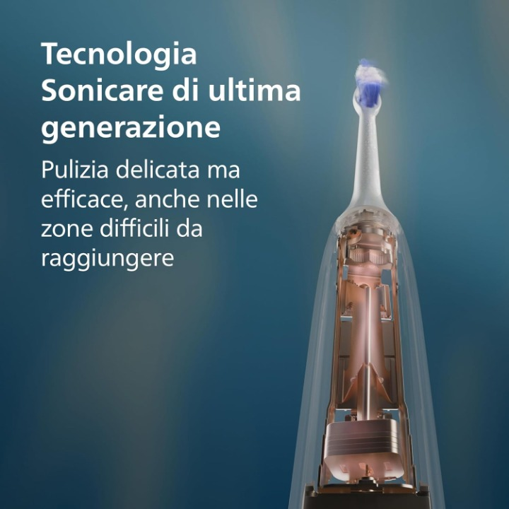 Spazzolino elettrico con tecnologia Sonica con Luce UV Sbiancante-smillex
